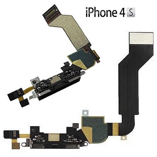 iPhone Replacement 4S Dock Connector Charging Port Flex Cable Ribbon - Black