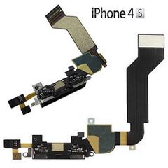 iPhone Replacement 4S Dock Connector Charging Port Flex Cable Ribbon - Black