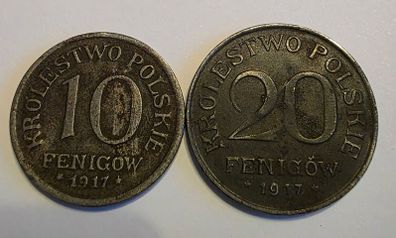 1917 kingdom of poland coins