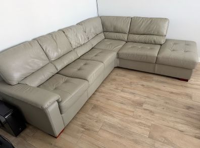 Leather corner sofa