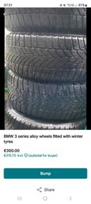 bmw 3 series alloy fitted with  tyres