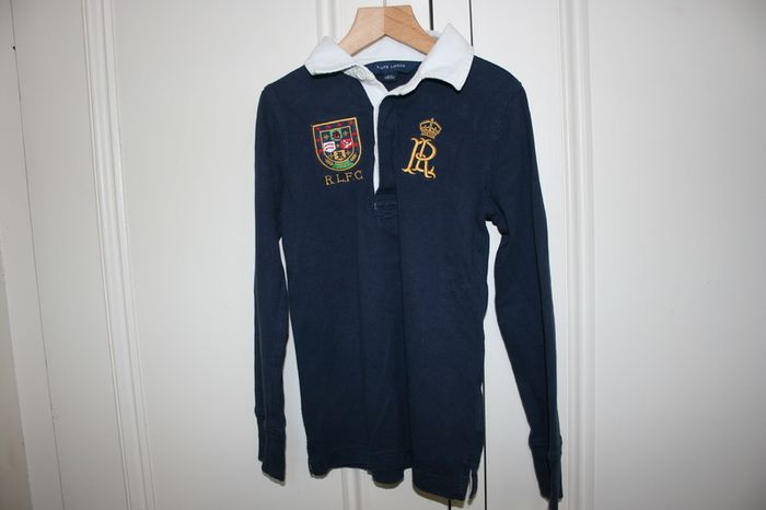 Ralph Lauren Navy Long Sleeved Rugby Top - Age 6 Years