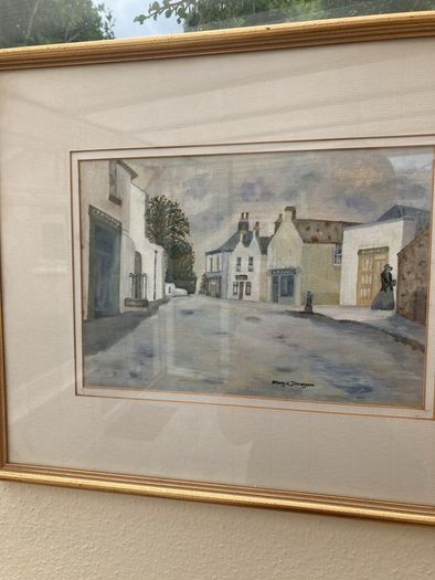 Watercolour of old Delgany village