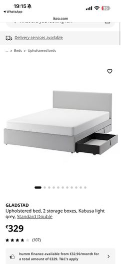double storage bed and mattress