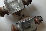 Pair antique Bleriot Car Lamps