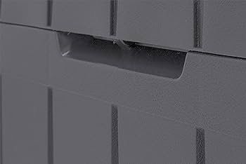NEW SALE | 270L Outdoor 65% recycled Garden Furniture Storage Box Graphite Wood Panel Effect | Fade Free | All Weather Resistant