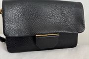 New All Saints Pebbled Black Real leather handbag