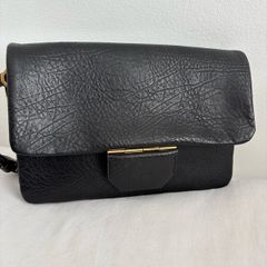New All Saints Pebbled Black Real leather handbag