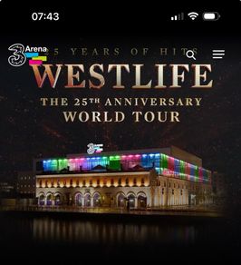 westlife standing ticket