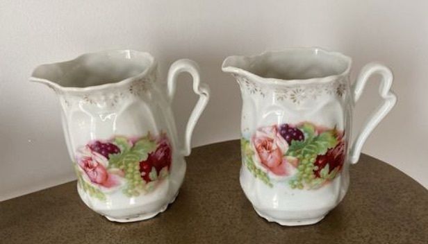 Antique China Toby jug Cheese Closch Cottage Biscuit Barrel Jugs