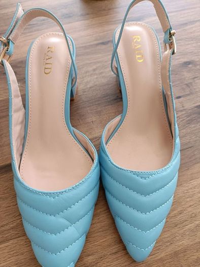 Raid blue sling back shoes uk5