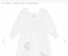 Powell craft unicorn nightdress age 8-9 immaculate!