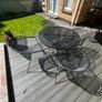 Garden table 120 cm & 4 matching chairs Image 3