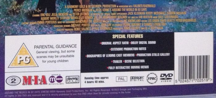 Around The World In 80 Days (1989 Miniseries) Pierce Brosnan [DVD TV Boxsets]
