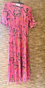 Ba&sh boho summer pink dress size small 8