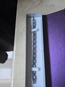 Silver & Blue/Grey  Stone Bracelet. New. Costume Jewellery.