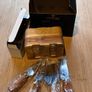 Small Acacia Wood Cheese Knife Block Image 3