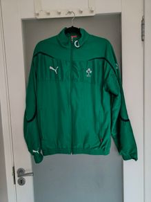 Vintage Puma IRFU Ireland Rugby Union green full-zip presentation jacket  Great condition