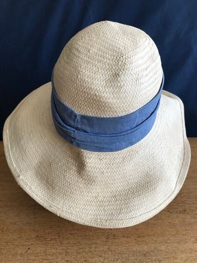 Cream with Blue Band Hat