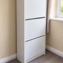 White 3-tier shoe storage cabinet Image 2