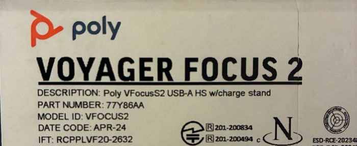 Poly voyager focus 2 - Plantronics Bluetooth wireless headset - Brand New