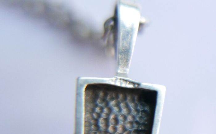 Vintage 925 Sterling Silver Cross Pendant with Heart Cutout on Chain