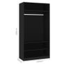 Wardrobe Black 100x50x200 cm Image 6