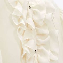 Zara Semi-Sheer Shirt With Ruffles