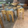 Raised beds bird feeders and cast iron benches Image 4
