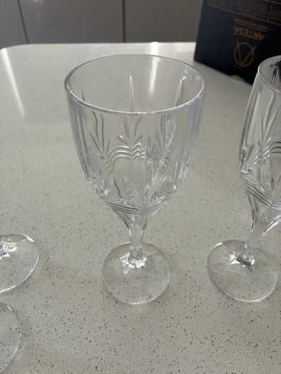 Galway Crystal Wine Glasses x6
