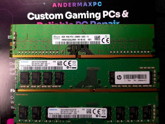 8GB DDR4 Desktop RAM  Samsung / SK hynix 2133MHz, 2400MHz & 2666MHz