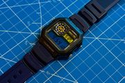 New Casio Royale AE1200 Mod - Fallout Vault-Tec Theme - Black/ Blue Strap