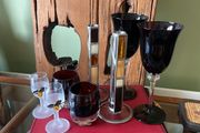 Glasses candle holders
