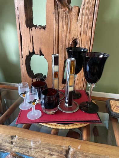 Glasses candle holders