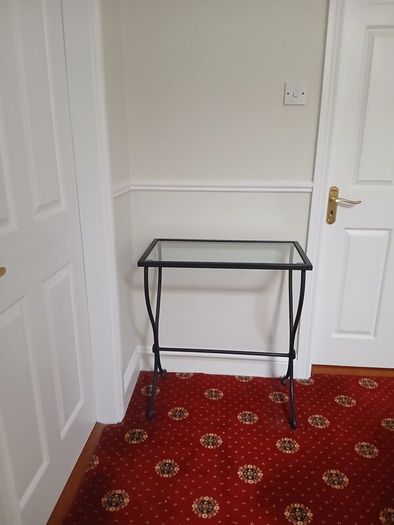 Hall tables with glass top