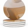 Homeware Marble Coasters Set of 4 - Stunning Ceramic Coaster in Gloss/Matte Finish | Elegant Stone Coasters with Anti-Slip Cork Bottom for Mugs and Glasses (MULTIPLE STYLES, SEE PHOTOS) Image 7