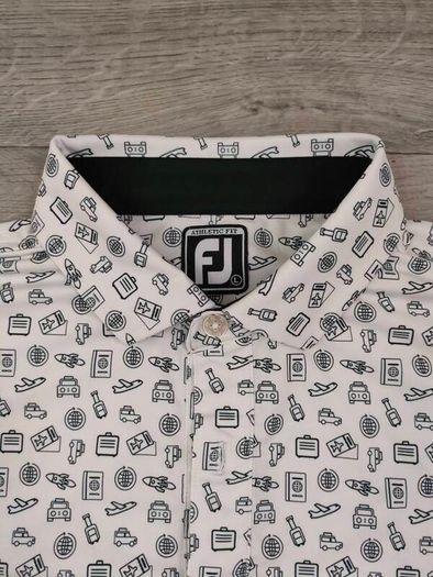 FootJoy FJ Patterned Golf Polo Shirt Mens Large