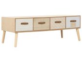 Coffee Table with 4 Drawers 110x50x40 cm Solid Pinewood