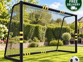 Football Goal 3m x 2m Heavy Duty Garden Soccer Goal with Steel Frame Net and Ground Pegs