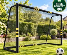 Football Goal 3m x 2m Heavy Duty Garden Soccer Goal with Steel Frame Net and Ground Pegs