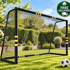 Football Goal 3m x 2m Heavy Duty Garden Soccer Goal with Steel Frame Net and Ground Pegs