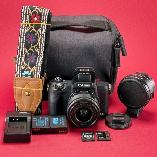 Canon EOS M50 Mirrorless Digital Camera with EF-M 15-45mm Lens