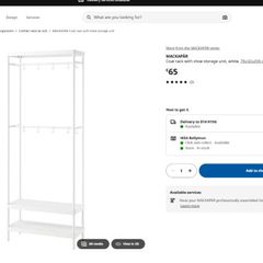 IKEA MACKAPAR Coat Rack with Shoe Storage + 2 KUGGIS Boxes