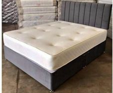 Brand New Double 4ft6 Divan Bed mattress and headboard