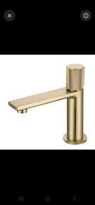 Erla Brushed brass basin mixer