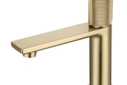 Erla Brushed brass basin mixer