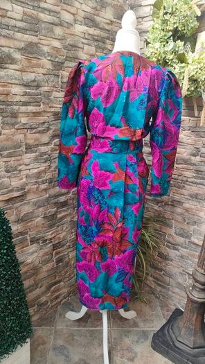 Vintage 80s Shelby Wrap dress XS