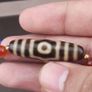 Antique Himalayan Tibetan 3 Eyes Agate Dzi Bead With Mix Lapis,carnelianPearls Necklace Image 7
