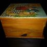 Wine rack Wooden Storage Box Crate Hand Painted. Vintage Image 4