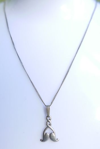 Vintage Sterling Silver 925 Pendant Necklace length 18" - 2,7g